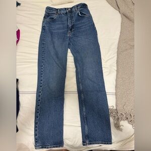 Reformation Blue Straight Leg Jeans